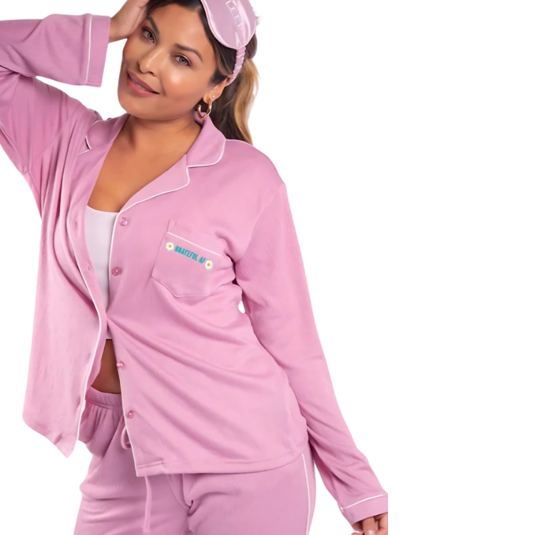 Grateful "AF" Pajama & Slippers Set