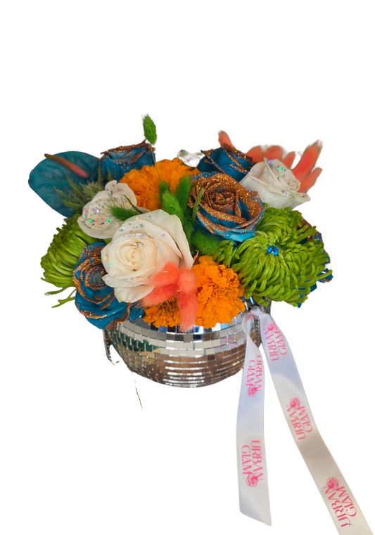 Disco Ball Floral Arrangement