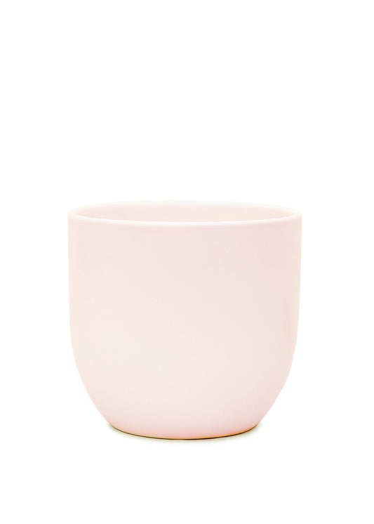 Rounded Ceramic Planter Pink 7" Wide